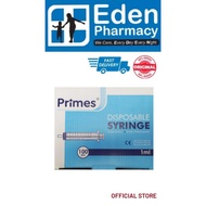 Primes Disposable Syringe Luer Slip ( 100pcs x 1ml )