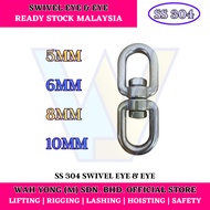 STAINLESS STEEL 304 SWIVEL EYE & EYE (5MM - 10MM)