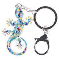 Alloy Gecko Lizard Keychain Fashion Jewelry For Women Girls Car Wallet Bag Charms