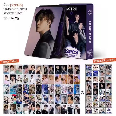 KPOP 92pcs/set EUNWOO Photo Album Album LOMO Card ASTRO Boy Band 32 Stickers Girl Collection Gift K-