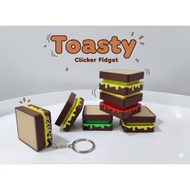 Clicker Fidget Keychain - Toasty