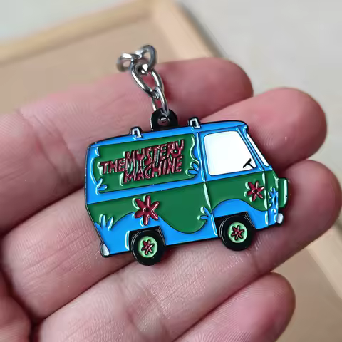 The Gang Mystery Machine van VW Bus Keychain Men Women Fashion Jewelry Gifts Adorn Key Ring Key Chai