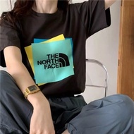 New Style TNF Colorful Checkered Logo T-shirt - Casual Loose Fit for Everyone