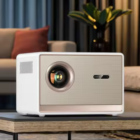 Nordic Style 1000 ANSI Lumens LCD 1080P Projector T5 Portable Home Fabric 4K Projectors With Profess