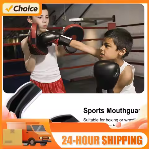 Kids Boxing Gum Shield with Storage Case Mouth Guard Double Colored Sports Mouth Guard for Boxing MM