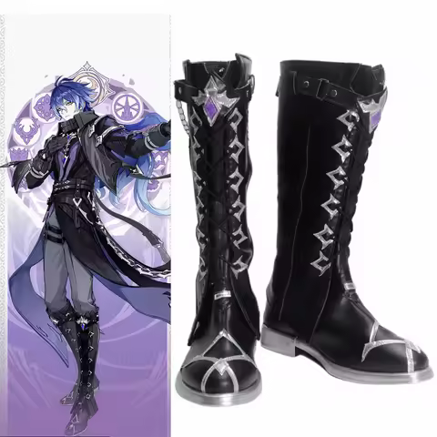 Genshin Impact Kyryll Chudomirovich Flins Cosplay Boots Shoes Game Cos Outfit Halloween Party for Wo