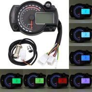 15000rpm Motorcycle Instrument Speedometer Odometer Tachometer Trip Meter LCD Digital Gauge 12V Univ