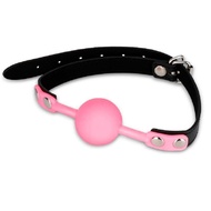 Mizzzee Silicone Rubber SM Mouth Gag Pink Slave Harness Silicone Ball Gag SM Bondages Fetish Mouth R