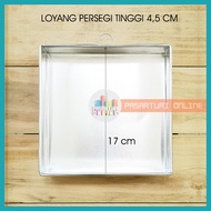 SQUARE TIN 4.5cm HEIGHT SIZE 17x17cm Cake Mold Cake/ Tart Sponge Cake/