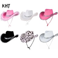 KHJ Cowgirl Hat Costume Party Performance Women Funny Cosplay Sequin Cowgirl Hats