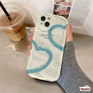 For Infinix Smart 8 7 6 5 2020 Hot 40i 40 Pro 30i 30Play 20 20i Play Note 12 G96 Spark Go 2024 2023  Hot 12 11 10 Play Summer Green Love Couple 3D Wave Edge Phone Case Soft Cover