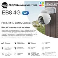 EZVIZ EB8 4G Sim Card 2K Pan &amp; Tilt Solar Panel Battery IP Camera CCTV