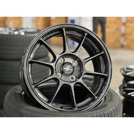 NEW 15X7.5J AOW TC105X Rim (set of 4) Dark Gunmetal 4X100 for City Jazz Vios Yaris Myvi Mazda 2