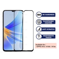 Tempred Glass Oppo A16 A16k A16s Full Cover 9H Full Screen Protector