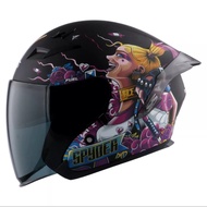 Spyder Open face Helmet with Dual Visor FUEL GD Neo Series ACE 391m S Matt Black Pink hellsten