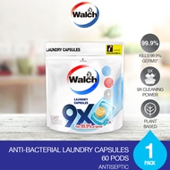 Walch 9X Anti--bacterial Laundry Capsules / Laundry Detergent / Laundry Pods / Antiseptic