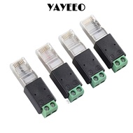 YAYEEO RJ45 Terminal Adapter, RJ45 Male Connector  Adapter RJ45 to RS485 Converter, Splitter 2PIN Te