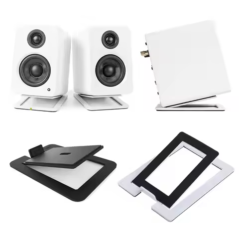 16° Dip Angle Desktop Computer Speakers Holder Bracket Durable Metal Audio Stand for Kanto's YU4 Act