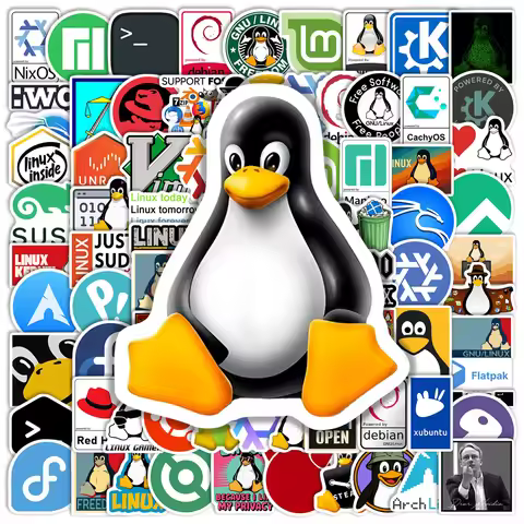 Linux Open Source Stickers Waterproof Vinyl Decorative DIY Gift for Programmer Developer IT Engineer