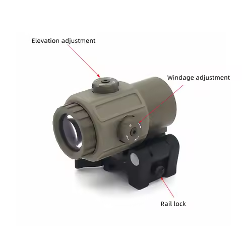 G45/G43/G33 3X Magnifier Scope for 558 Sight with Side-Switching Quick-Detachable (QD) Mount Suitabl