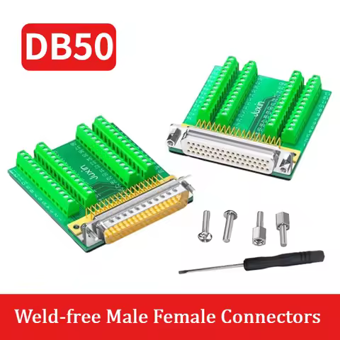 HDB50 Connector Solder-free Male Female Terminal 50-pin Adapter Board Servo Connector 50-core Double