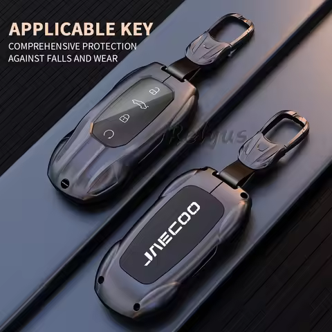 Zinc Alloy Silicone Sports Car Remote Control Key Case Cover Holder Shell For Chery Jaecoo J7 7 PHEV