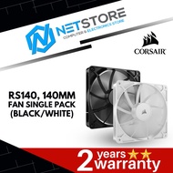 CORSAIR RS140, 140MM FAN SINGLE PACK (BLACK/WHITE)