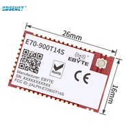 CC1310 868MHz 14dBm 1.5Km RF Module E70-900T14S Iot 100mW Transceiver SMD UART CDSENET Transmitter R