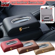 Porsche Car Leather Tissue Box Holder Car Storage High Quality Car Accessories For Porsche Cayenne 9