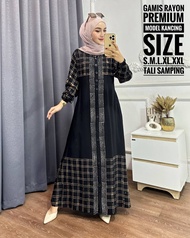 ( S M L XL XXL ) Terbaru Gamis twill rayon pelangi gamis twill batik cap busui gamis twil rayon supe