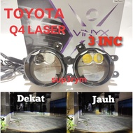 Led fog lamp q4 biled projector 3 inch inc laser HI LO white TOYOTA