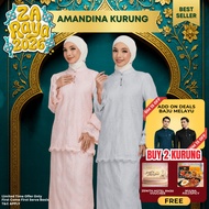 ZOE ARISAH Amandina Kurung Moden Baju Raya Cotton Embroidery Fabric Sets Kurung Kedah Modern Elegant