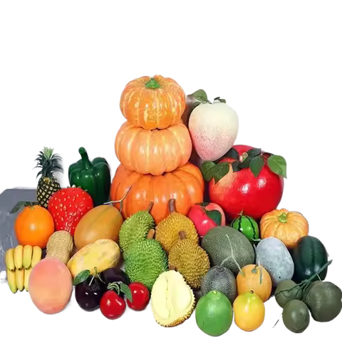 Simulated Large Fruit Artificial Vegetables Fake Plastic Strawberries Big Pumpkin Big Apple Model St