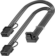 16Pin GPU RTX 4070 Super Power Adapter Cable 90 Degree, PCIE 5.0 16Pin Male to 2X8Pin Female Right A
