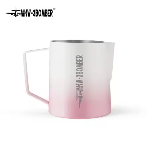 MHW-3BOMBER Classic Milk Frothing Pitcher 500ml Red Stainless Steel Steaming Pitchers Cappuccino/Lat