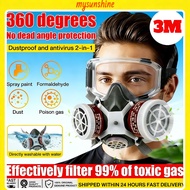 【360°】Gas Mask 6502-7 in 1 Dust Mask Respirator Mask Topeng Gas Beracun Mask N95 Mask Racun
