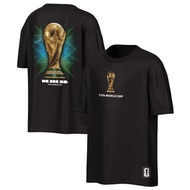 FIFA World Cup Black T-Shirt Front and Back FIFA World Cup Trophy and Logo Design