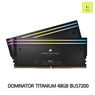 48GB Bus7200 Ram Corsair Dominator Titanium DDR5  สีดำ BLACK แรม RGB 2x24GB 7200MHz 7200 C36 : CMP48GX5M2X7200C36