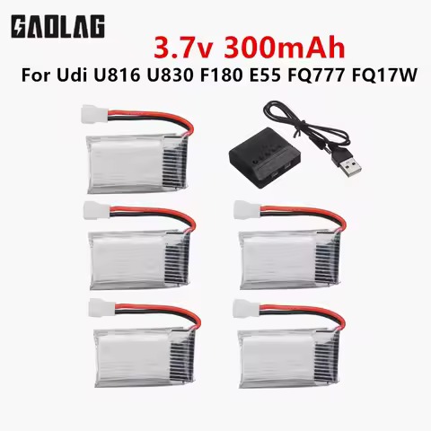 702030 3.7v Lipo Battery For Udi U816 U830 F180 E55 FQ777 FQ17W Hubsan H107 3.7v 300mah For Syma X11