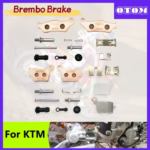 OTOM Motorcycle Front Rear Brake Caliper Repair Kit Retaining Spring Pads Heat Insulation Sheet For 