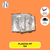 PP PLASTIC TRANSPARENT 04 /PLASTIC PP TAHAN PANAS / 6X8, 6X10, 7X9, 7X10, 8X10 -400G