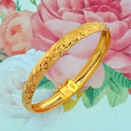 ZHULIAN GELANG TANGAN Donut Corak Saduran Emas 24K