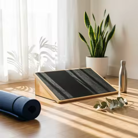 Wooden Slant Board Stable Design Calf Stretch Board Wooden Incline Instructor Physical Rehabilitatio