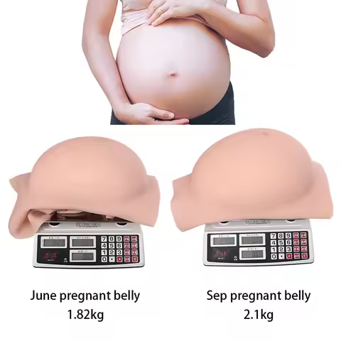 EYUNG 8th Simulation Pregnant Belly Silicone Fake Pregnant Actor Performance Maternity Clothes Cospl