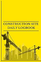 Construction Superintendent Daily Log Book | Single Page Format | Caution Yellow 6x9 Design: Constru