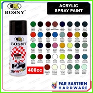 ➾ 🅷 BOSNY Acrylic Spray Paint Red | Black | Blue | Green | Gray | White | Clear | Orange | Pink 40