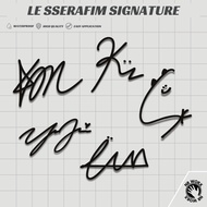 Le Sserafim Members Signature Chaewon Kazuha Yunjin Eunchae Sakura Kpop Vinyl Decal Tumbler NR Worx 