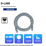 D-LINK CAT 5E UTP RJ45 Cable Grey 24AWG Patch Cord Snagless 10M (32ft) / 15M (49ft)
