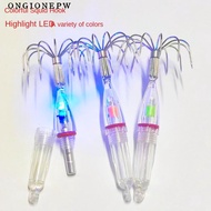 ONGIONEPW Fishing Flash Lamp, Colorful Diamond Shape LED Lure Light with hook, Durable Deep Drop Und