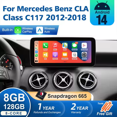 Android 14 Car Radio For Mercedes Benz CLA C117 2012-2018 Auto Carplay GPS Player Multimedia Navigat
